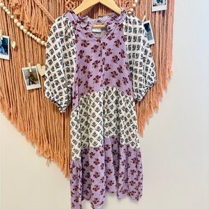 Zara Girls Size 8 Patchwork Floral Dress